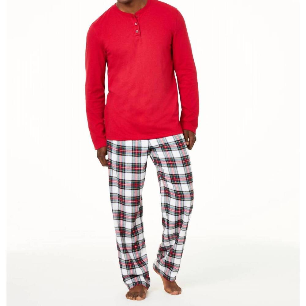 NEW FAMILY PJS big and tall mix it pajama set in stewart plaid
